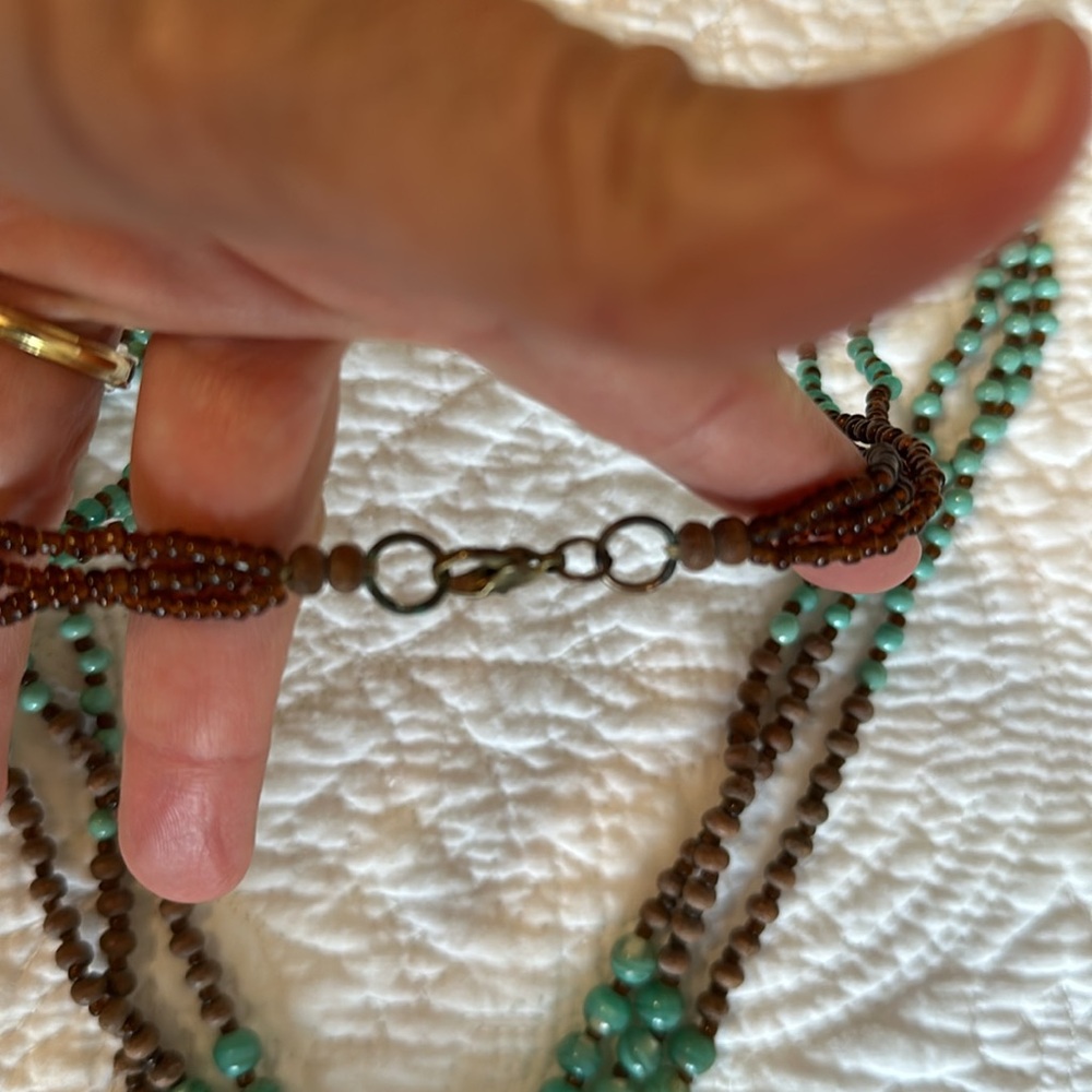 VTG: FUN Wooden and glass beads for a fun BOHO Bohemian necklace! 30”🔥 - Picture 4 of 6